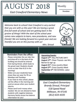 August Newsletter 2018