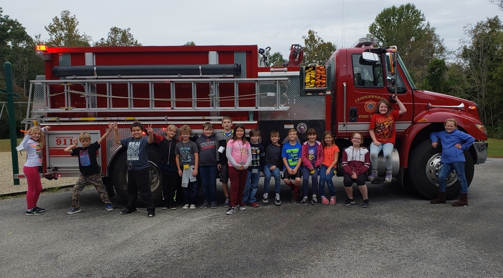 Fire Truck with Students