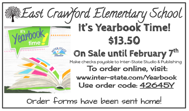 Yearbook orders due February 7th