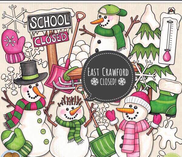❄️East Crawford Elementary will be closed Thursday, 11-15-18!   📅The snow make-up day will be on December 20th.