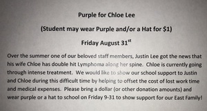 Purple for Chloe Lee