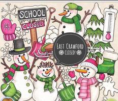❄️East Crawford Elementary will be closed Thursday, 11-15-18! 📅The snow make-up day will be on December 20th.
