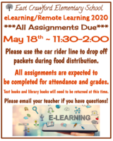 eLearning Assignments due May 18th