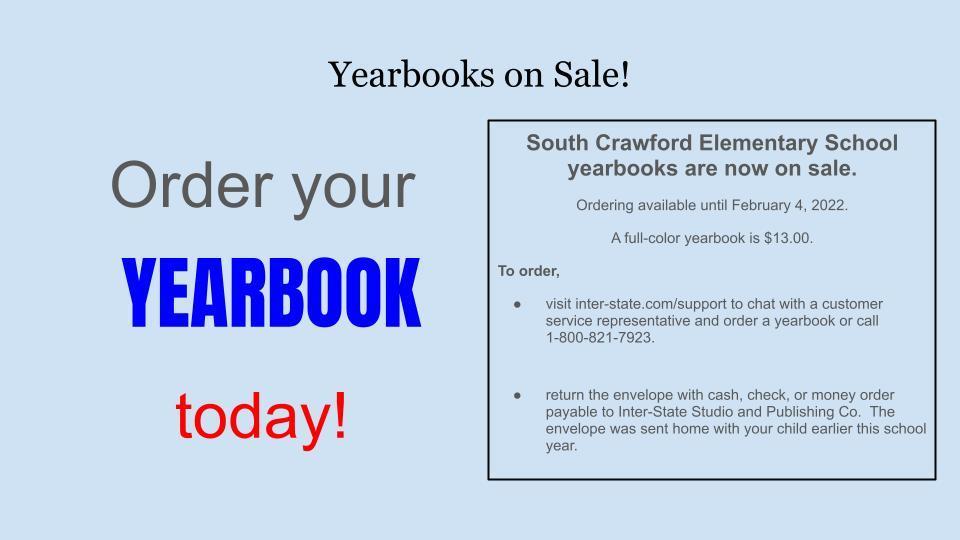 Yearbooks on sale!