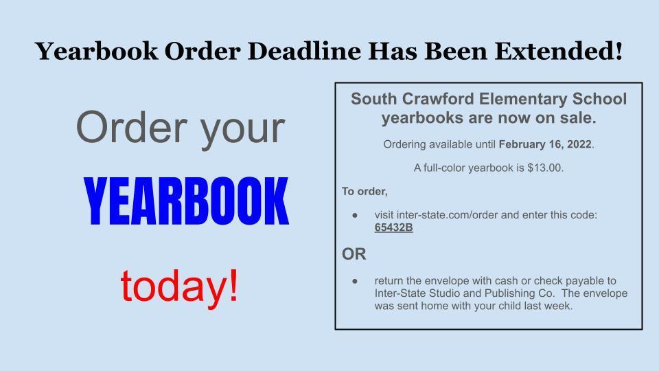 Order your yearbook today!